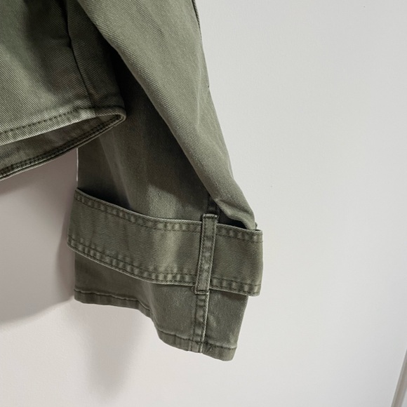 Sam Edelman Cropped Moto Jacket XS -army green - Picture 13 of 15